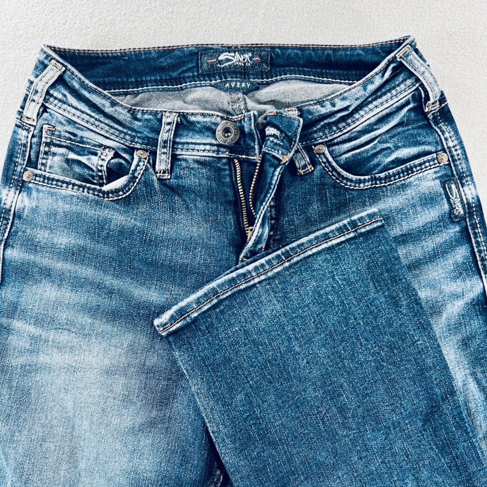Silver Jeans Co Avery Slim Bootcut Jeans Womens 26 Blue Medium Wash L94627SSX367